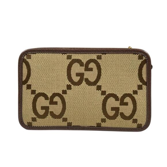 Pre-owned Gucci Jumbo GG Mini Shoulder Bag in Beige Canvas (696075) for Men. - Picture 3 of 9